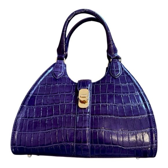 Brahmin Adria Satchel in Voltage Violet Sirona NWT - Picture 2 of 9